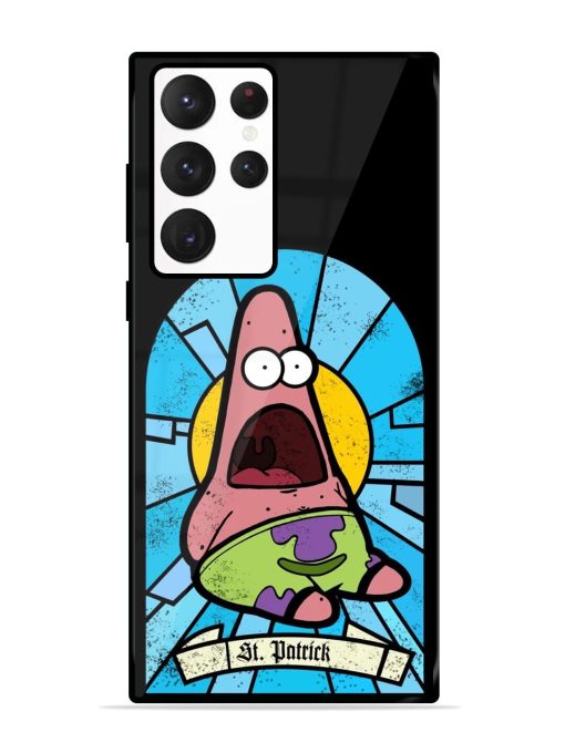 St. Patrick'S Day Stained Glass Patrick Star Glossy Soft Edge Case for Samsung Galaxy S22 Ultra