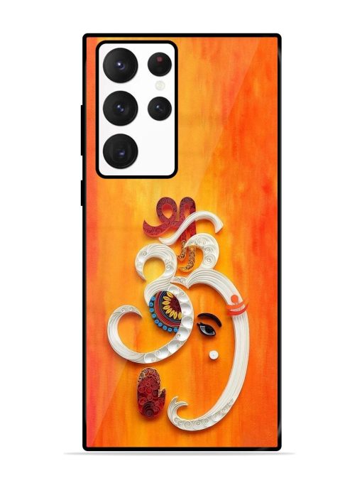 Ganesha In Quilling Art Glossy Soft Edge Case for Samsung Galaxy S22 Ultra Chachhi