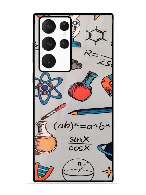 Science Doodle Delight Glossy Soft Edge Case for Samsung Galaxy S22 Ultra