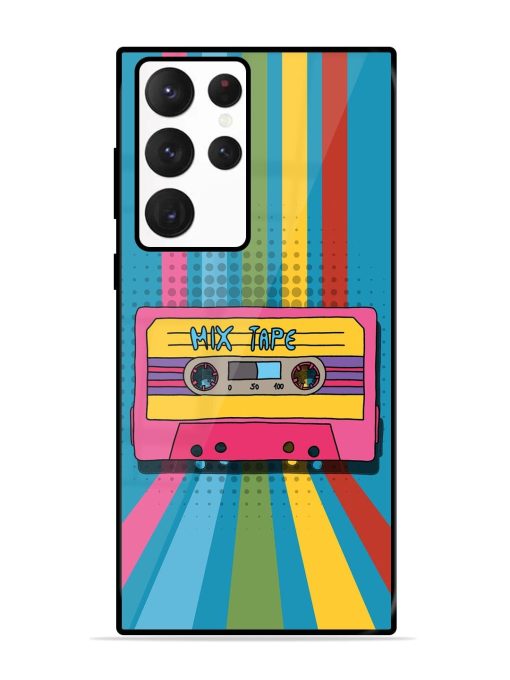 Retro Cassette Tapes Glossy Soft Edge Case for Samsung Galaxy S22 Ultra Chachhi