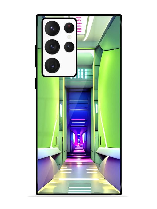 Neon Corridor Glossy Soft Edge Case for Samsung Galaxy S22 Ultra Chachhi