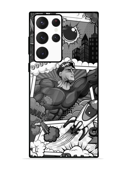 Comic Book Chaos Glossy Soft Edge Case for Samsung Galaxy S22 Ultra Chachhi