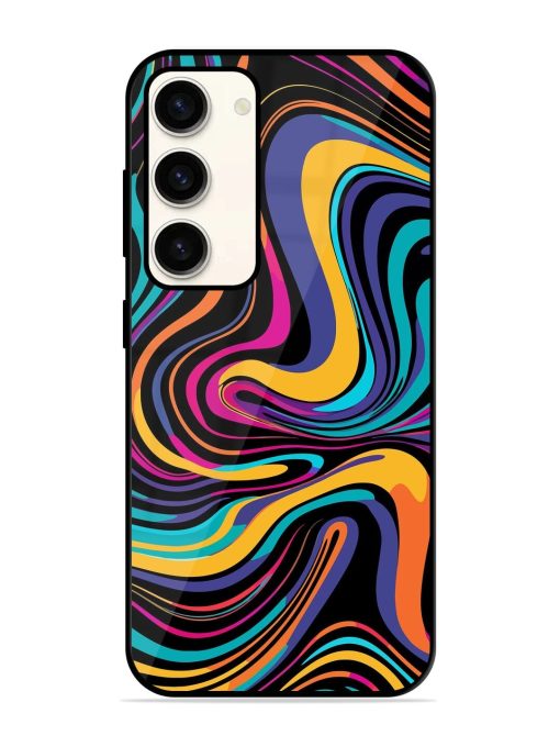 Psychedelic Swirl Glossy Soft Edge Case for Samsung Galaxy S23 (5G) Chachhi