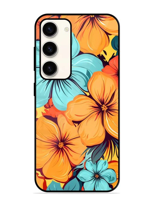 Tropical Bloom Glossy Soft Edge Case for Samsung Galaxy S23 (5G) Chachhi