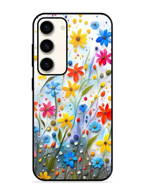 Vibrant Floral Glossy Soft Edge Case for Samsung Galaxy S23 (5G) Chachhi