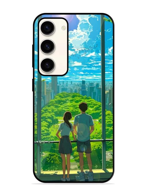 Cyberpunk Dreamscape Glossy Soft Edge Case for Samsung Galaxy S23 (5G) Chachhi