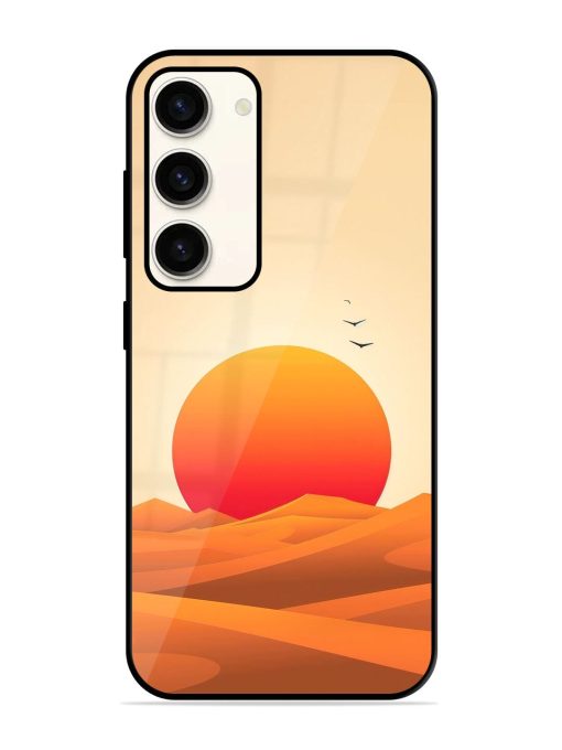 Desert Sunset Glossy Soft Edge Case for Samsung Galaxy S23 (5G) Chachhi