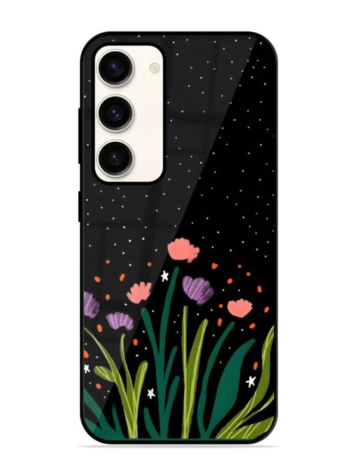 Midnight Bloom Glossy Soft Edge Case for Samsung Galaxy S23 (5G) Chachhi