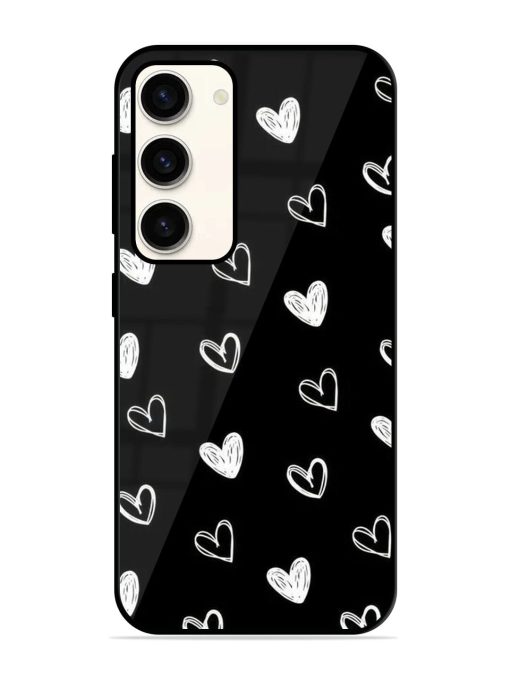 Scattered Hearts Glossy Soft Edge Case for Samsung Galaxy S23 (5G) Chachhi