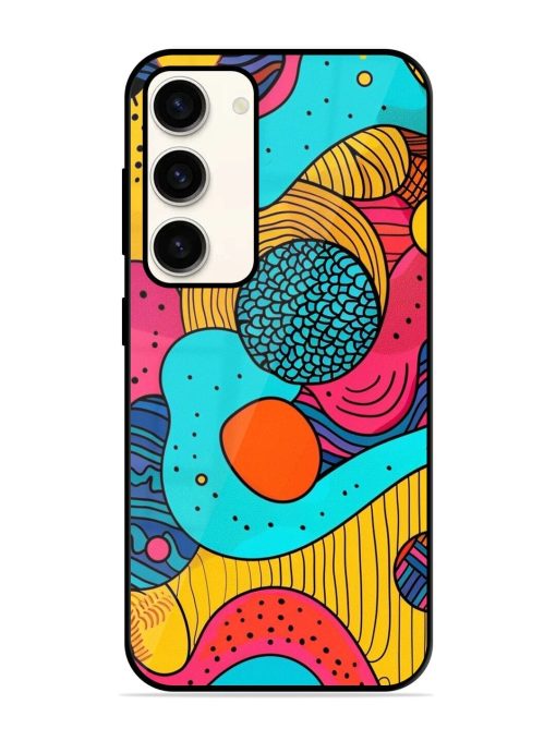 Psychedelic Patterns Glossy Soft Edge Case for Samsung Galaxy S23 (5G) Chachhi