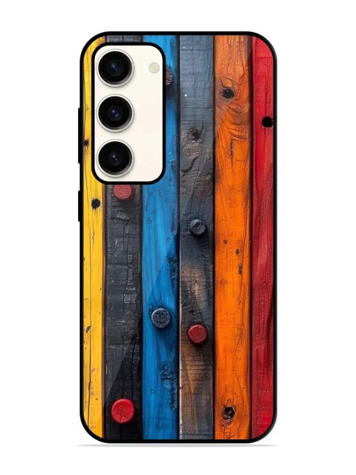 Rainbow Plank Glossy Soft Edge Case for Samsung Galaxy S23 (5G)