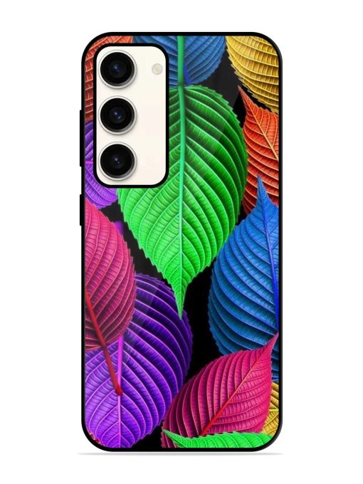 Rainbow Leaf Symphony Glossy Soft Edge Case for Samsung Galaxy S23 (5G) Chachhi