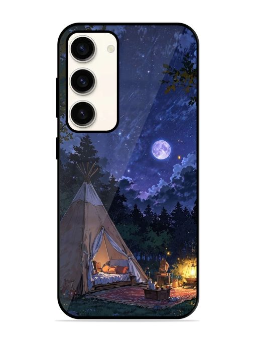 Moonlight Camping Glossy Soft Edge Case for Samsung Galaxy S23 (5G) Chachhi