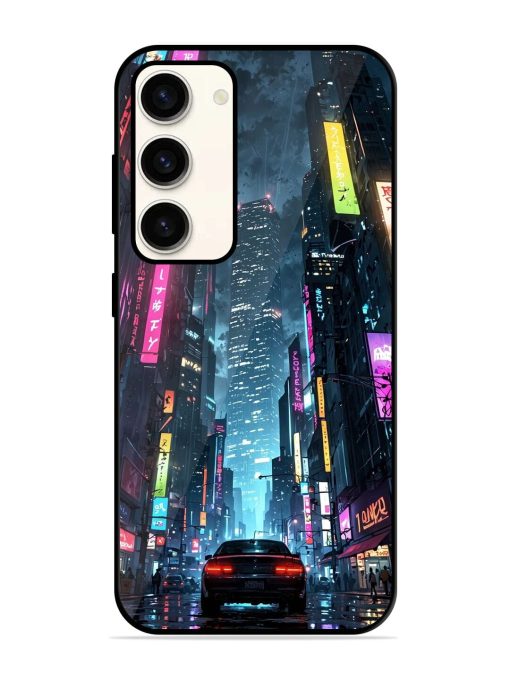 Neon Nightscape Glossy Soft Edge Case for Samsung Galaxy S23 (5G) Chachhi