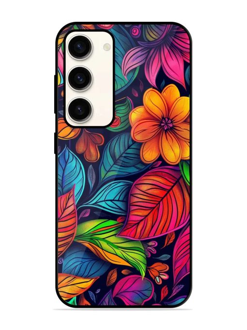 Rainbow Of Blooms Glossy Soft Edge Case for Samsung Galaxy S23 (5G) Chachhi