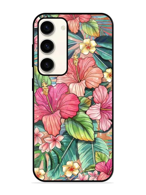 Tropical Tapestry Glossy Soft Edge Case for Samsung Galaxy S23 (5G) Chachhi