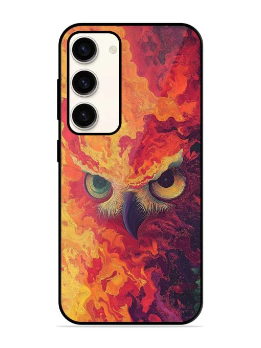 Fiery Owl Glossy Soft Edge Case for Samsung Galaxy S23 (5G) Chachhi