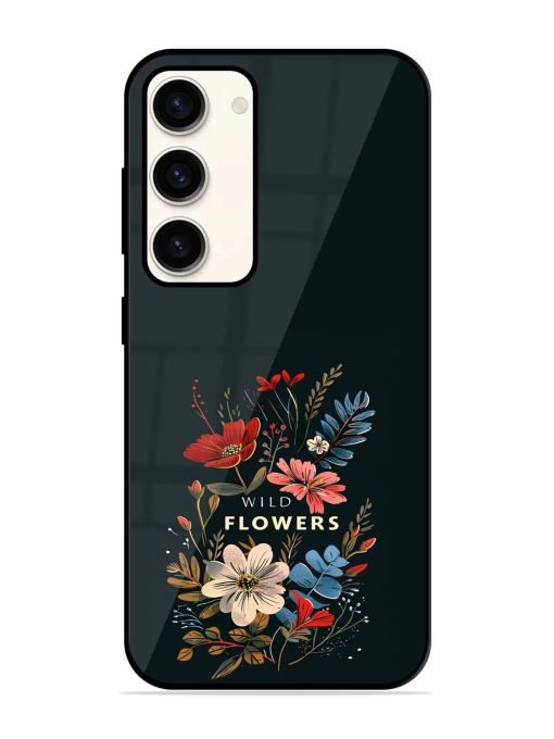 Dark Floral Glossy Soft Edge Case for Samsung Galaxy S23 (5G) Chachhi