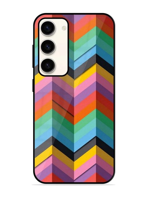 Colorful Zigzag Glossy Soft Edge Case for Samsung Galaxy S23 (5G) Chachhi