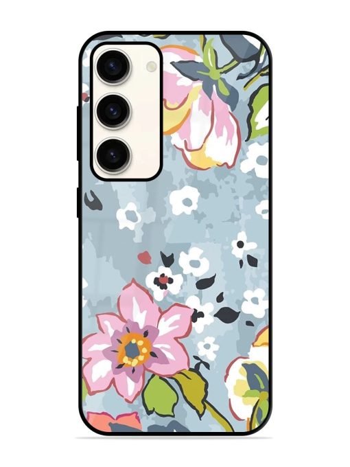 Floral Fantasy Glossy Soft Edge Case for Samsung Galaxy S23 (5G) Chachhi