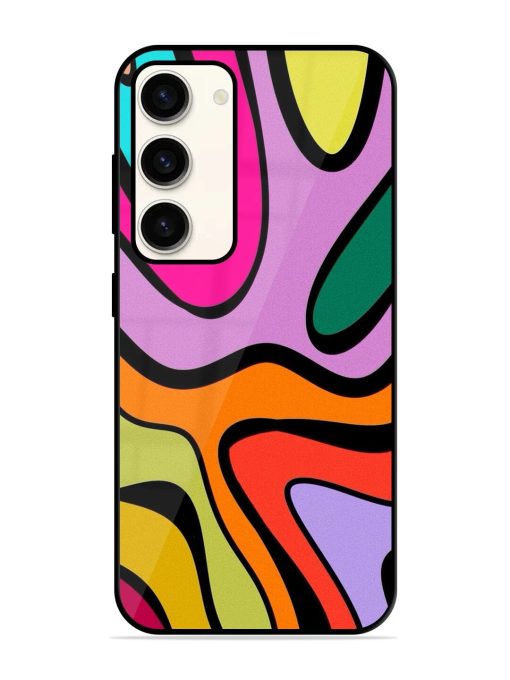 Groovy Swirls Glossy Soft Edge Case for Samsung Galaxy S23 (5G) Chachhi