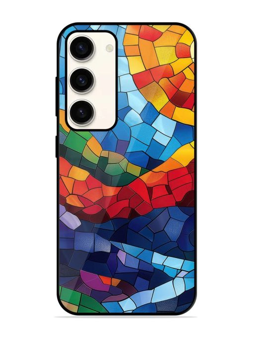 Mosaic Sunset Glossy Soft Edge Case for Samsung Galaxy S23 (5G) Chachhi