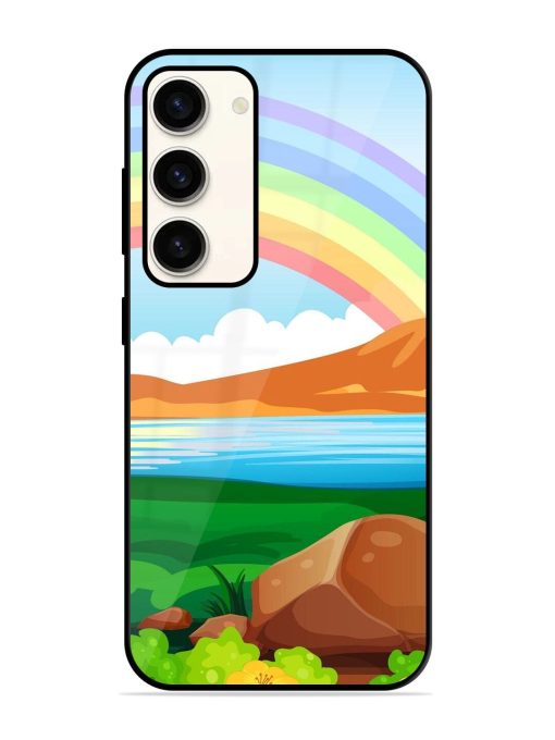 Rainbow Over The Lake Glossy Soft Edge Case for Samsung Galaxy S23 (5G) Chachhi