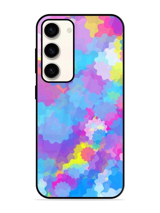 Psychedelic Cloud Burst Glossy Soft Edge Case for Samsung Galaxy S23 (5G) Chachhi