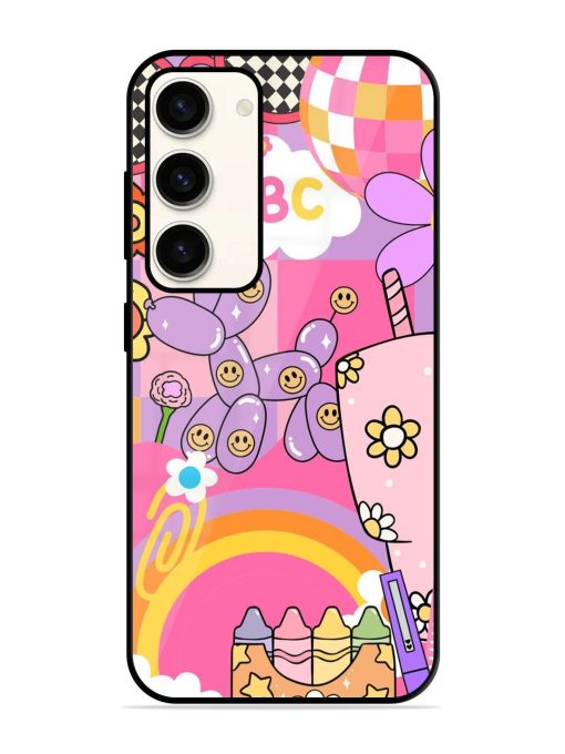 Whimsical Y2K Chaos Glossy Soft Edge Case for Samsung Galaxy S23 (5G)