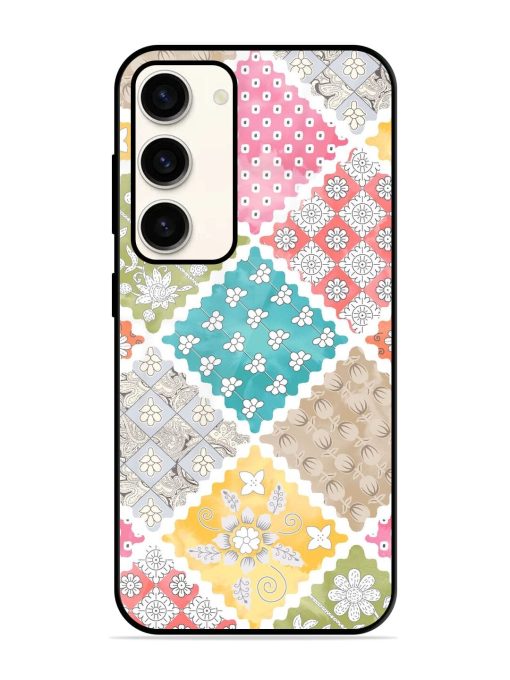 Patchwork Dreamscape Glossy Soft Edge Case for Samsung Galaxy S23 (5G) Chachhi