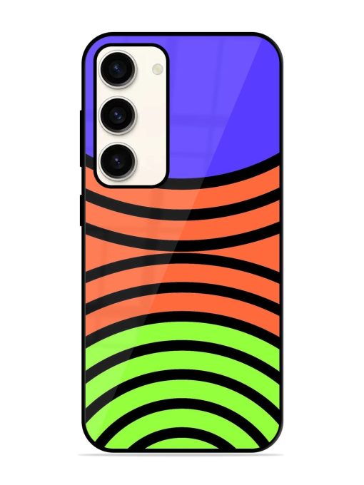 Psychedelic Stripe Symphony Glossy Soft Edge Case for Samsung Galaxy S23 (5G) Chachhi