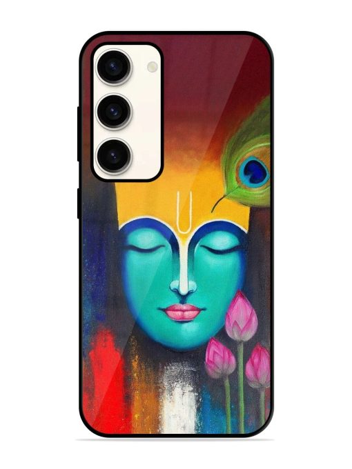 Divine Tranquility: The Face Of Krishna Glossy Soft Edge Case for Samsung Galaxy S23 (5G) Chachhi