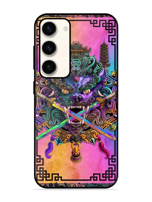 Psychedelic Fu Dog Tapestry Glossy Soft Edge Case for Samsung Galaxy S23 (5G) Chachhi