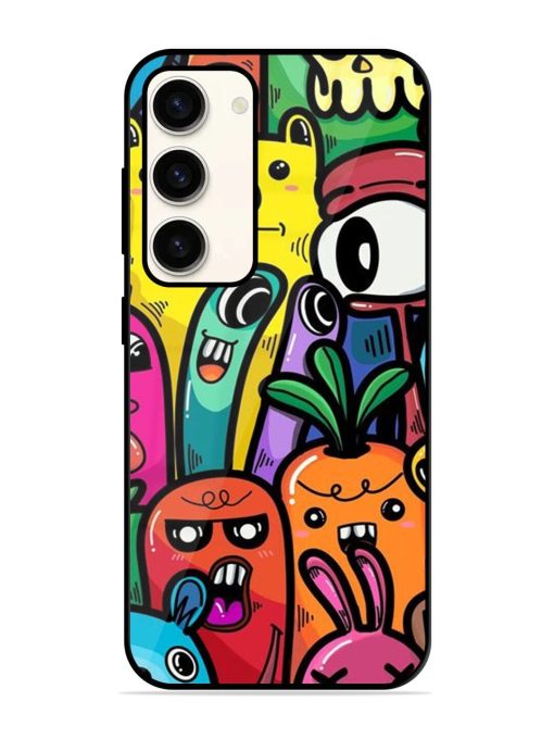 Whimsical Doodle Chaos Glossy Soft Edge Case for Samsung Galaxy S23 (5G) Chachhi