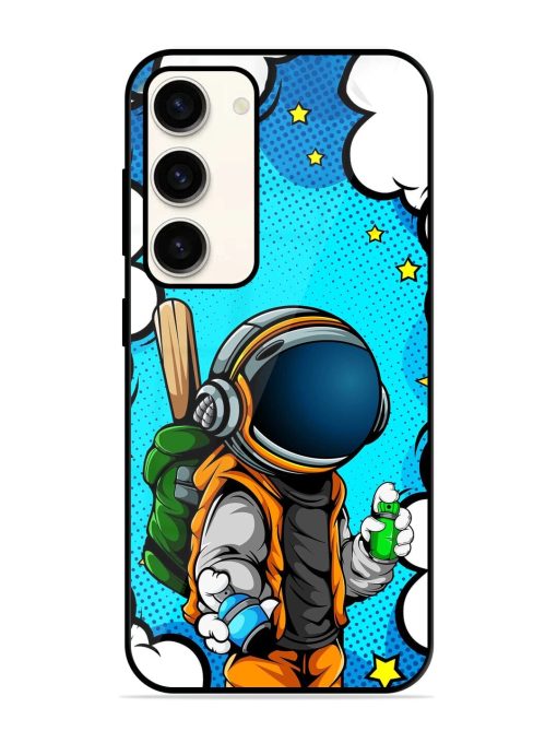 Space Graffiti Artist Glossy Soft Edge Case for Samsung Galaxy S23 (5G) Chachhi