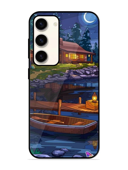 Moonlit Serenity Glossy Soft Edge Case for Samsung Galaxy S23 (5G) Chachhi