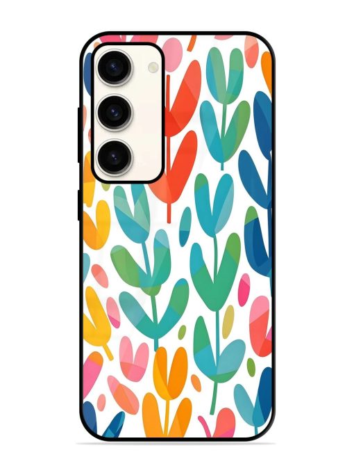 Rainbow Of Blooms Glossy Soft Edge Case for Samsung Galaxy S23 (5G) Chachhi