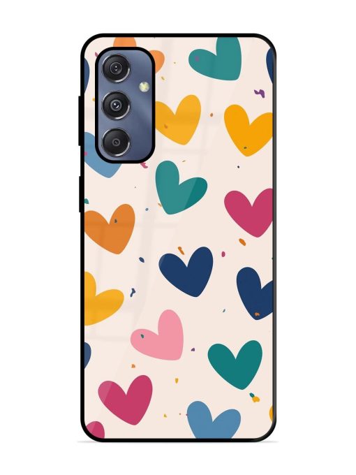 Rainbow Hearts Glossy Soft Edge Case for Samsung Galaxy S23 Fe (5G) Chachhi