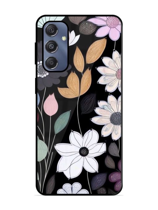 Whimsical Blooms On Black Glossy Soft Edge Case for Samsung Galaxy S23 Fe (5G)