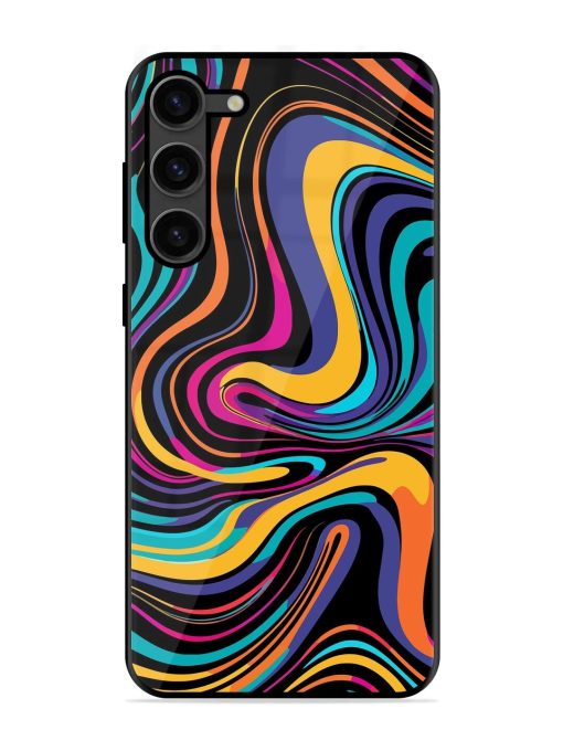 Psychedelic Swirl Glossy Soft Edge Case for Samsung Galaxy S23 Plus (5G) Chachhi