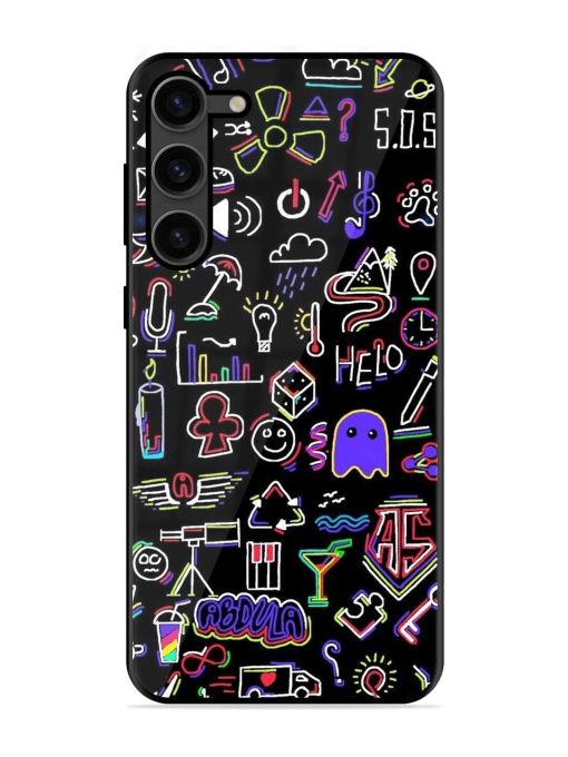 Neon Doodle Glossy Soft Edge Case for Samsung Galaxy S23 Plus (5G) Chachhi