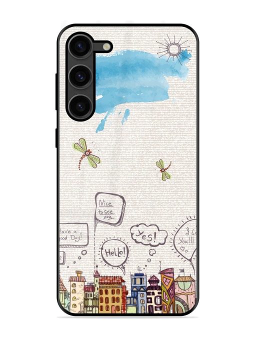 Doodle City Glossy Soft Edge Case for Samsung Galaxy S23 Plus (5G) Chachhi