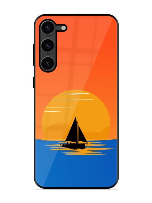 Sunset Sail Glossy Soft Edge Case for Samsung Galaxy S23 Plus (5G) Chachhi