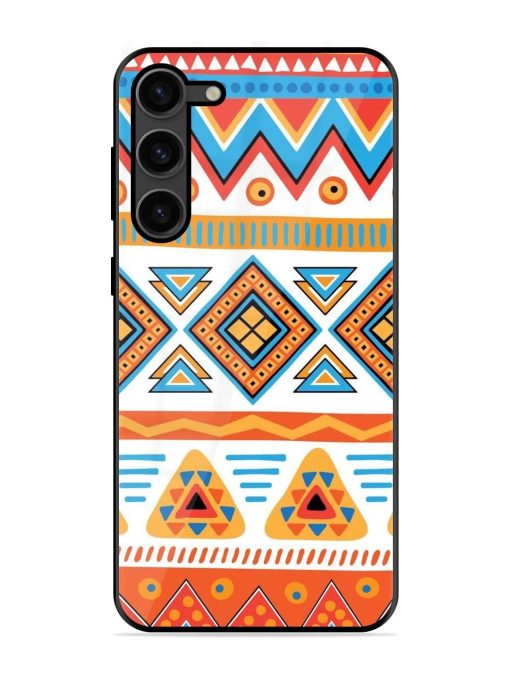 Vibrant Tribal Pattern Glossy Soft Edge Case for Samsung Galaxy S23 Plus (5G) Chachhi