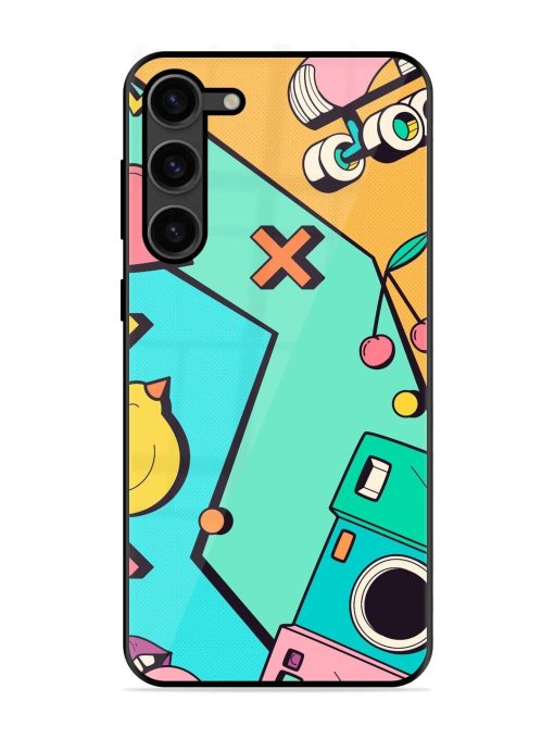 Retro Remix Glossy Soft Edge Case for Samsung Galaxy S23 Plus (5G) Chachhi