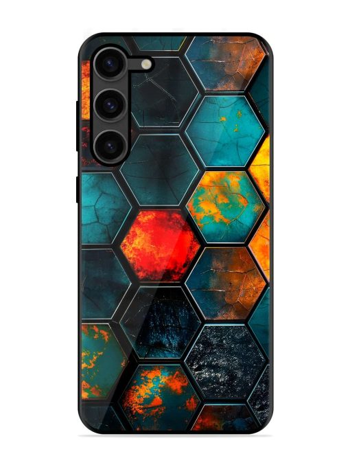 Hexagon Hive Glossy Soft Edge Case for Samsung Galaxy S23 Plus (5G) Chachhi