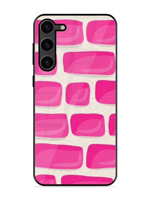 Pink Brick Wall Glossy Soft Edge Case for Samsung Galaxy S23 Plus (5G) Chachhi