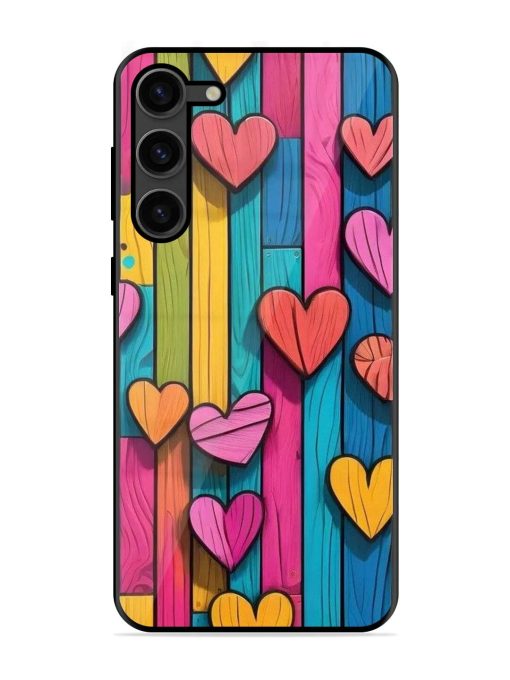 Rainbow Of Hearts Glossy Soft Edge Case for Samsung Galaxy S23 Plus (5G) Chachhi