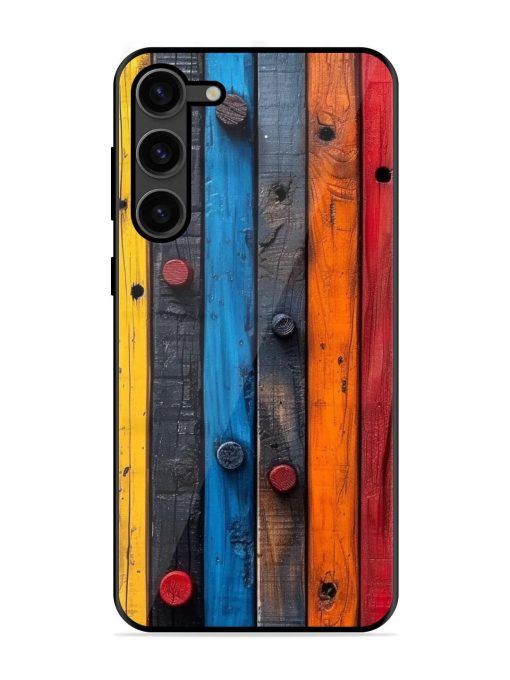 Rainbow Plank Glossy Soft Edge Case for Samsung Galaxy S23 Plus (5G) Chachhi