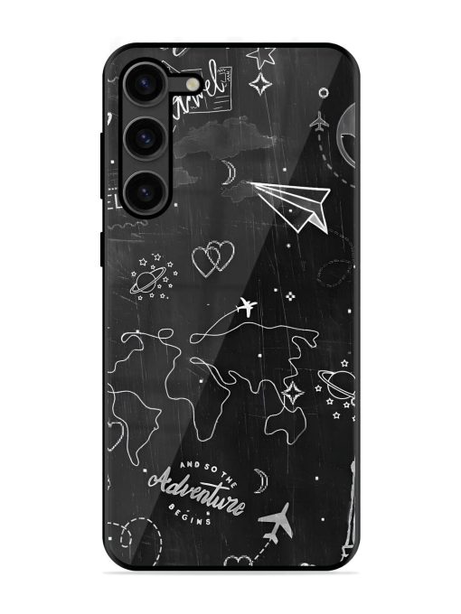 Wanderlust Sketchbook Glossy Soft Edge Case for Samsung Galaxy S23 Plus (5G) Chachhi